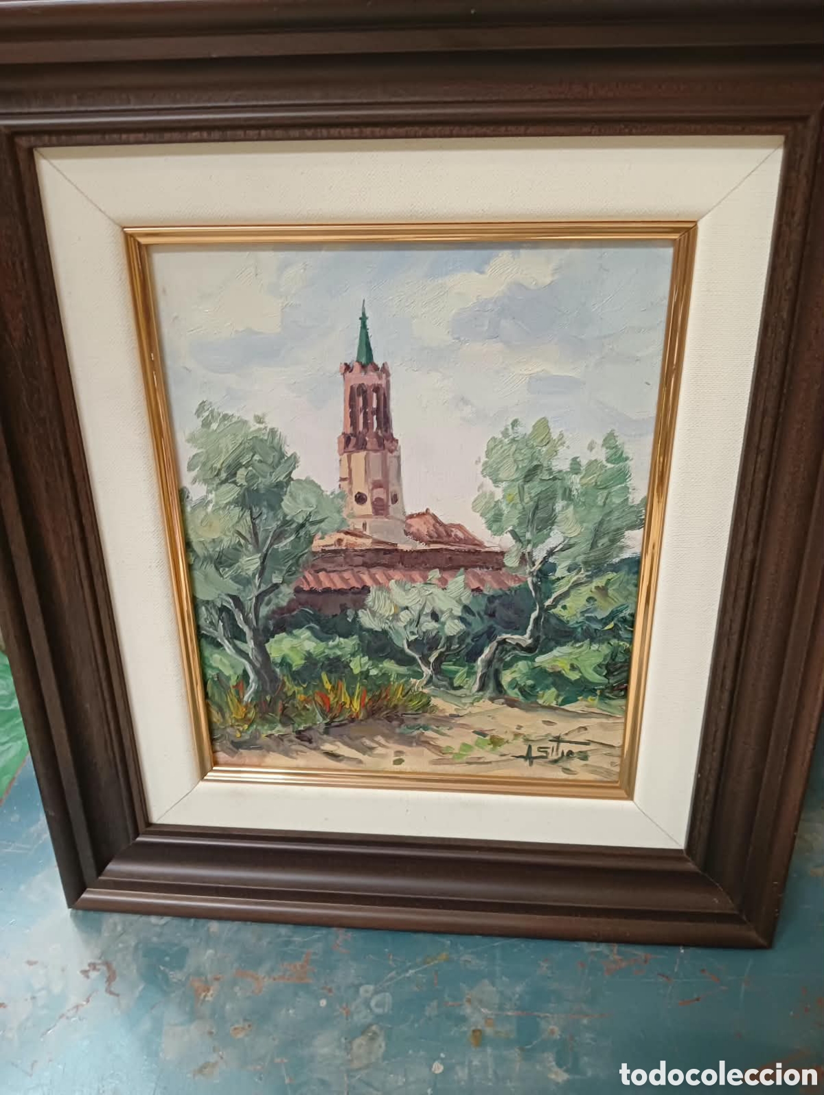 Arte: &Oacute;leo firmado por A.Sitjes