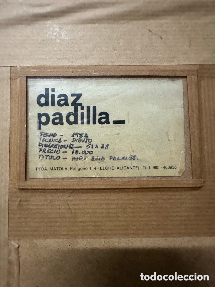 Arte: Obra original Ram&oacute;n D&iacute;az Padilla 1982 - Foto 3