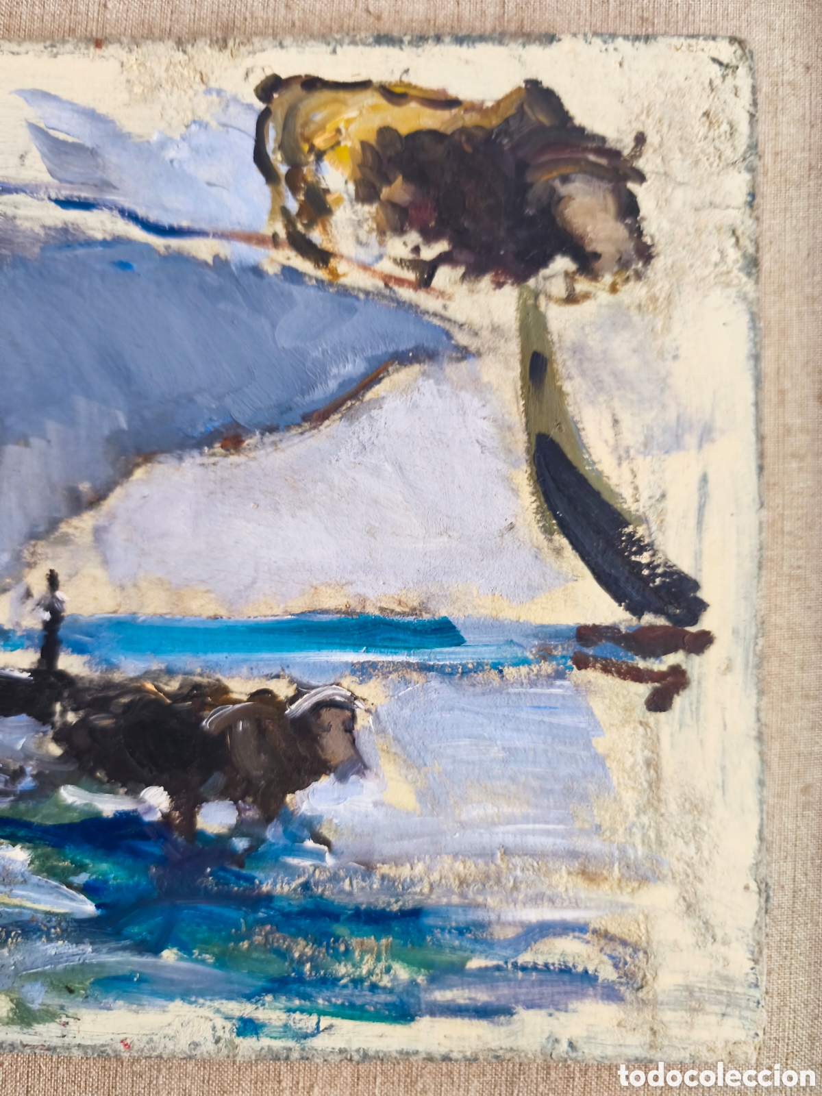Arte: C&Iacute;RCULO DE SOROLLA. BUEYES EN LA PLAYA. - Foto 3
