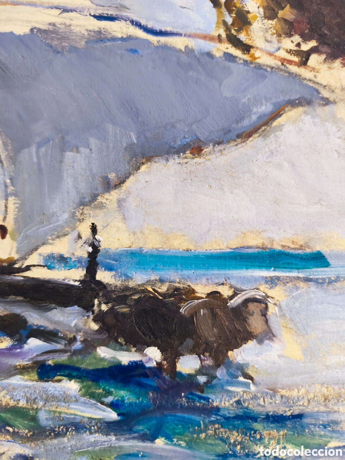 Arte: C&Iacute;RCULO DE SOROLLA. BUEYES EN LA PLAYA. - Foto 4