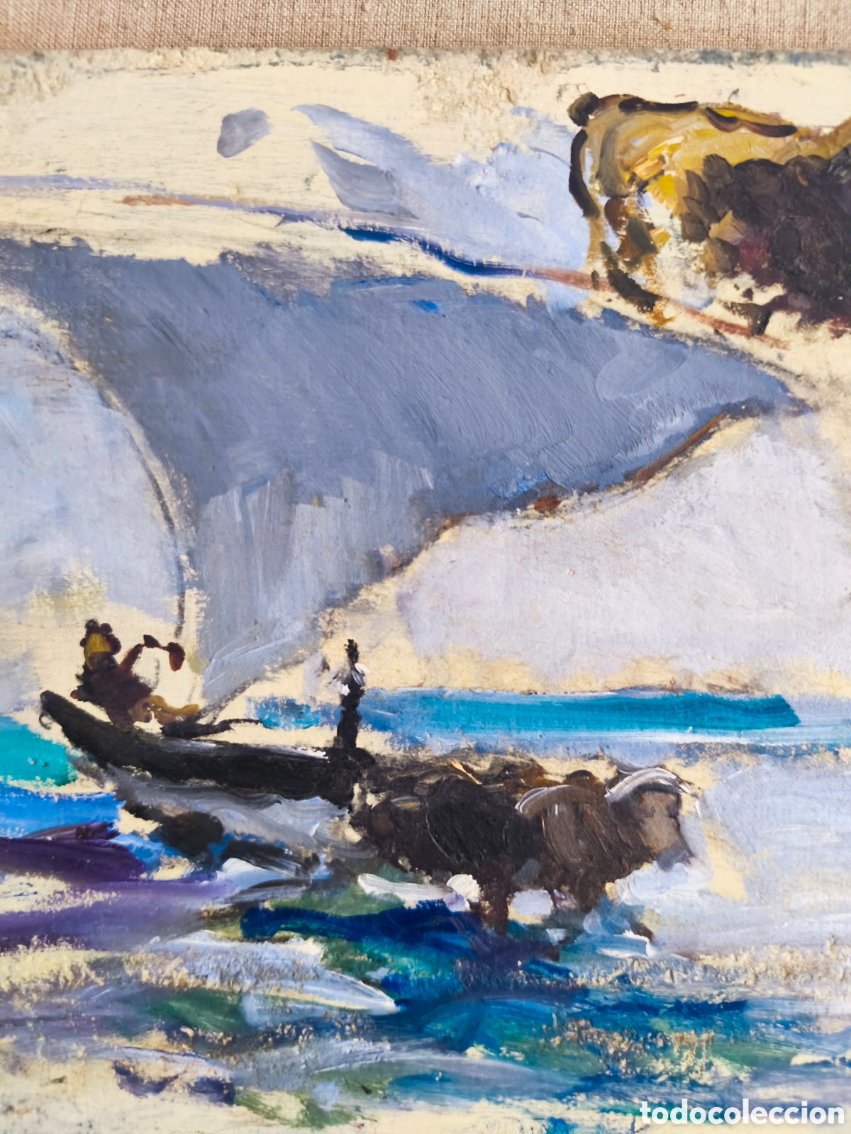 Arte: C&Iacute;RCULO DE SOROLLA. BUEYES EN LA PLAYA. - Foto 7