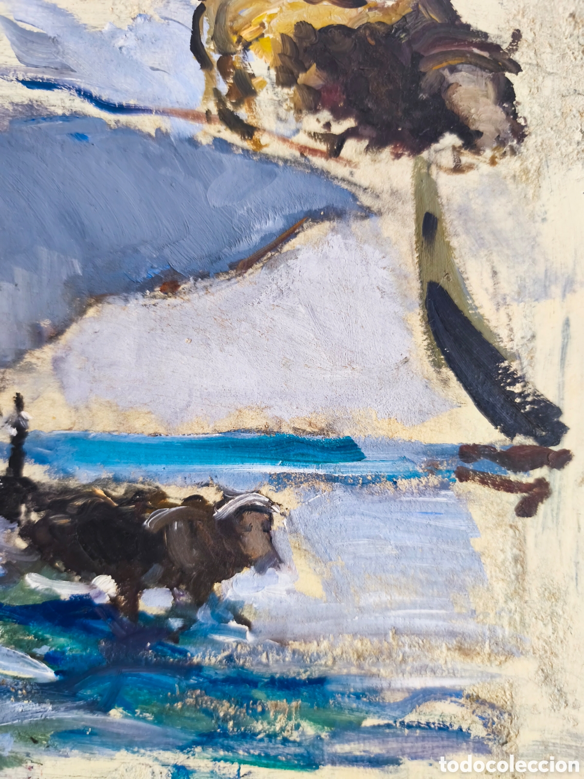 Arte: C&Iacute;RCULO DE SOROLLA. BUEYES EN LA PLAYA. - Foto 10