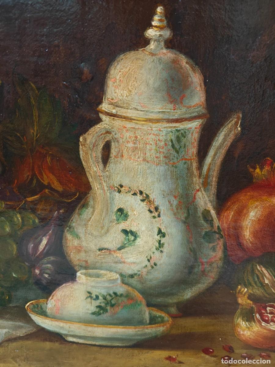 Arte: Bodegon con frutas y jarrones de principios del siglo XIX - Foto 5