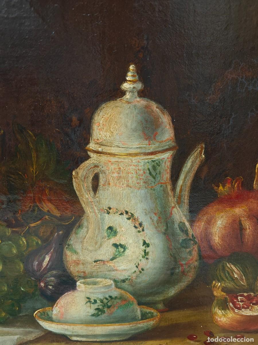 Arte: Bodegon con frutas y jarrones de principios del siglo XIX - Foto 8