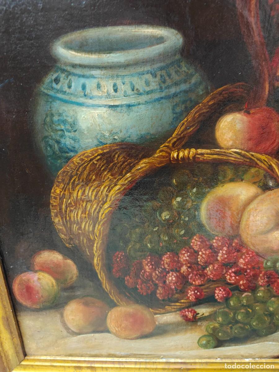 Arte: Bodegon con frutas y jarrones de principios del siglo XIX - Foto 9