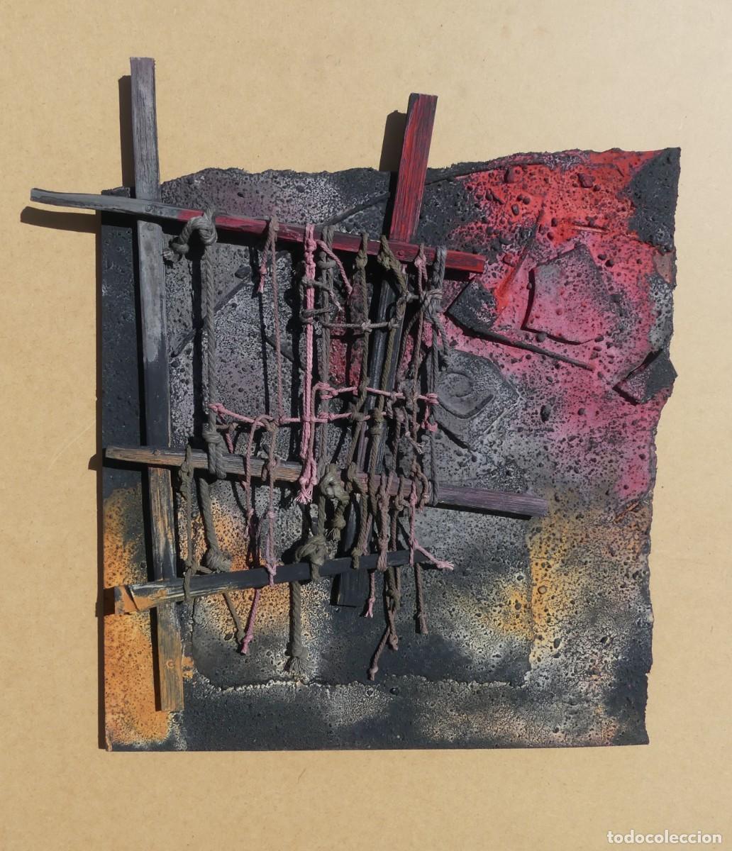 Arte: PINTURA - ESCULTURA ABSTRACTA DE JOSE SANZ SALA SOBRE TABLERO ( PAGO POR BIZUM