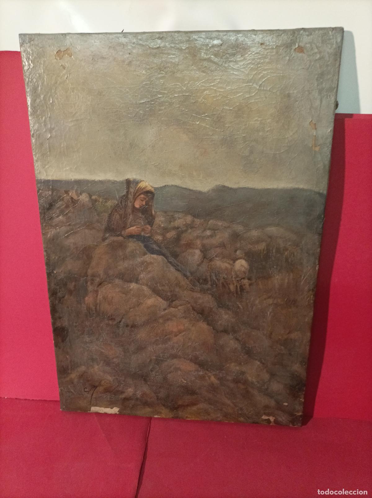 Kunst: OLEO SOBRE TELA, TEMA POPULAR - FIRMADO SORIA