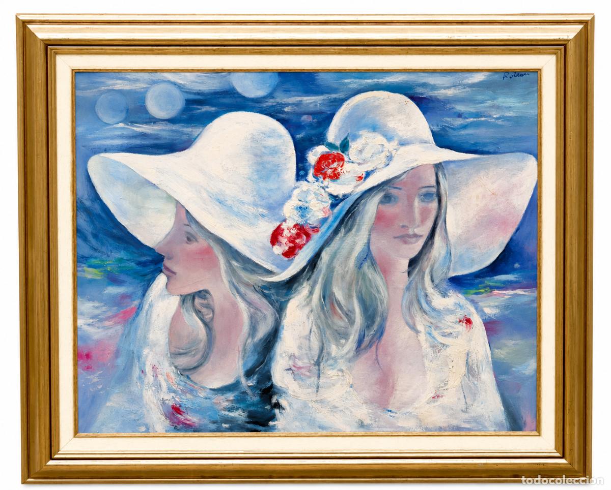 Arte: JORDI ROLL&Aacute;N LAHOZ (Barcelona, 1940) OLEO SOBRE TELA. ELEGANCIA FEMENINA