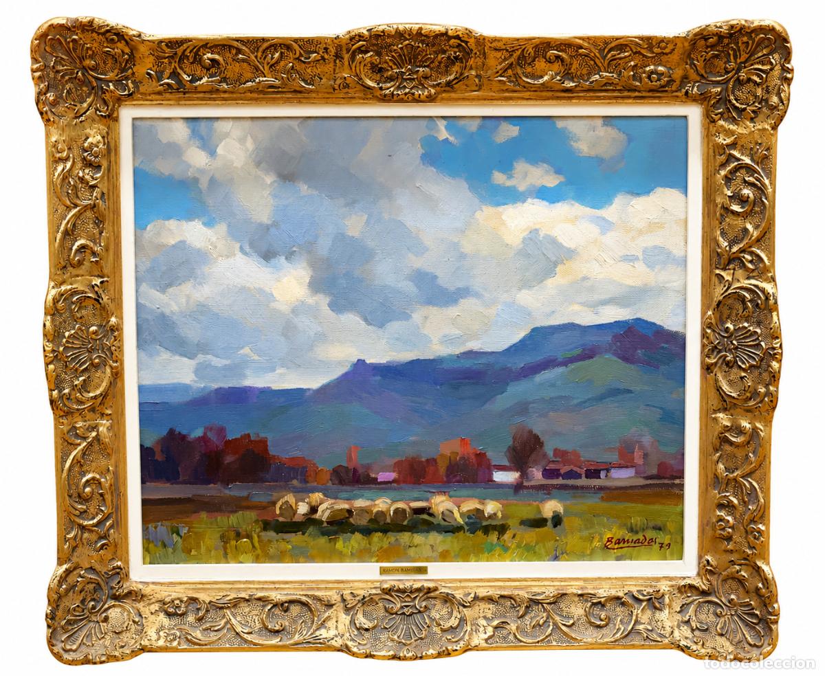 Arte: RAMON BARNADAS FABREGAS (Olot, 1909 - 1981) OLEO SOBRE TELA. A&Ntilde;O 1979. SANT MIQUEL DE FALGARS