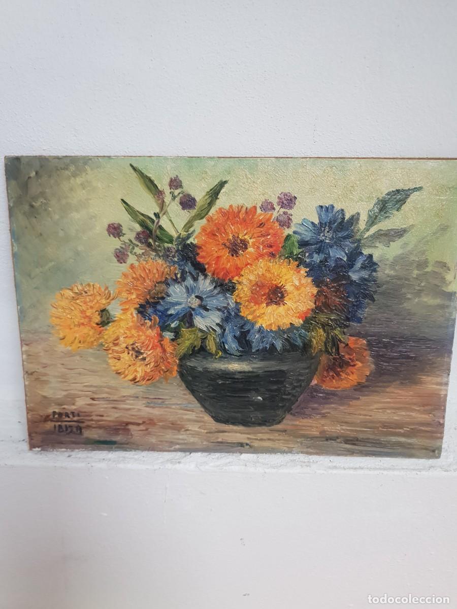 Arte: Oleo sobre tablex pintor ibicenco porti bodegon de flores