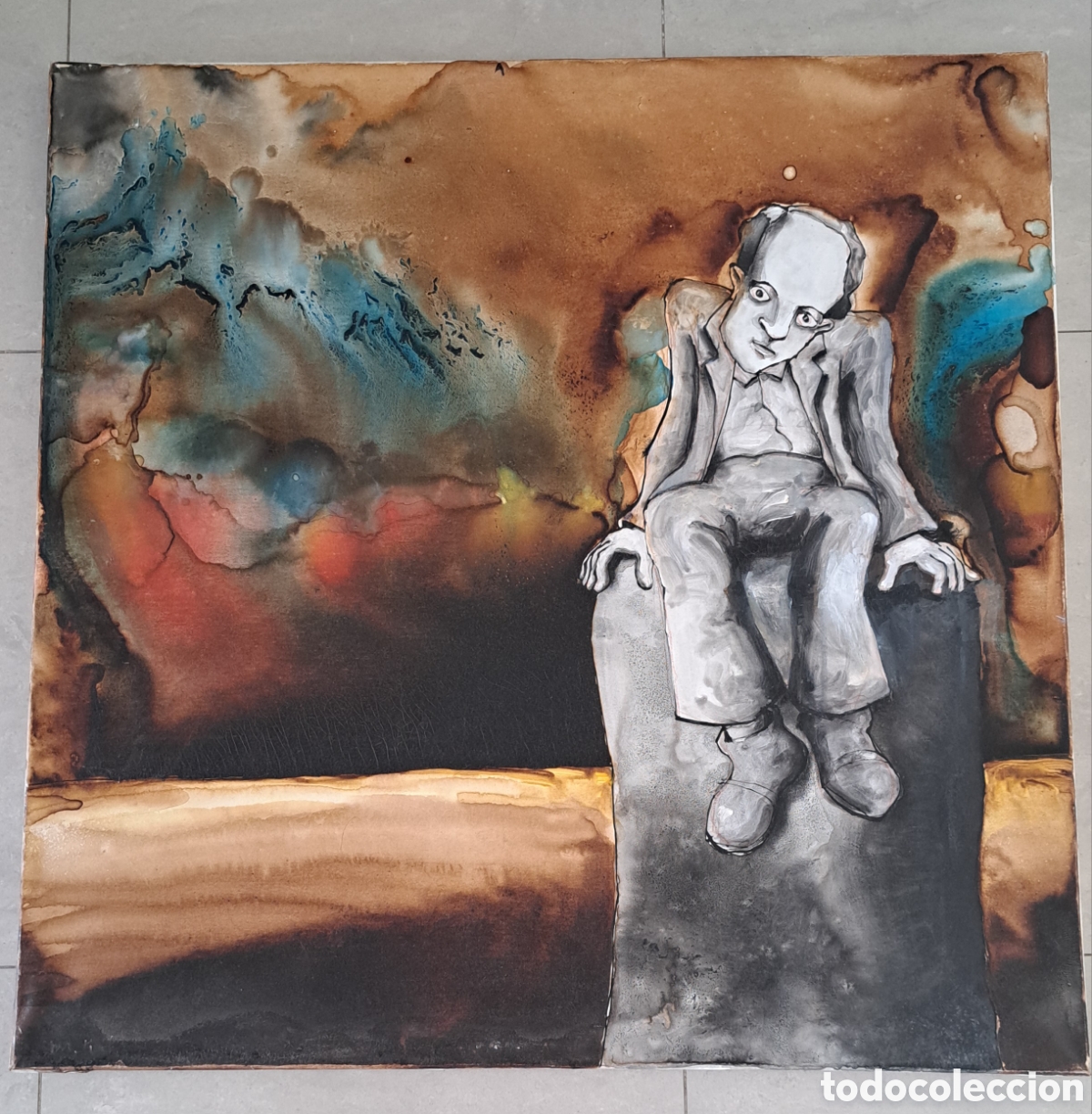 Arte: Cuadro acr&iacute;lico sobre lienzo de Miguel Ruibal (Montevideo 1955)