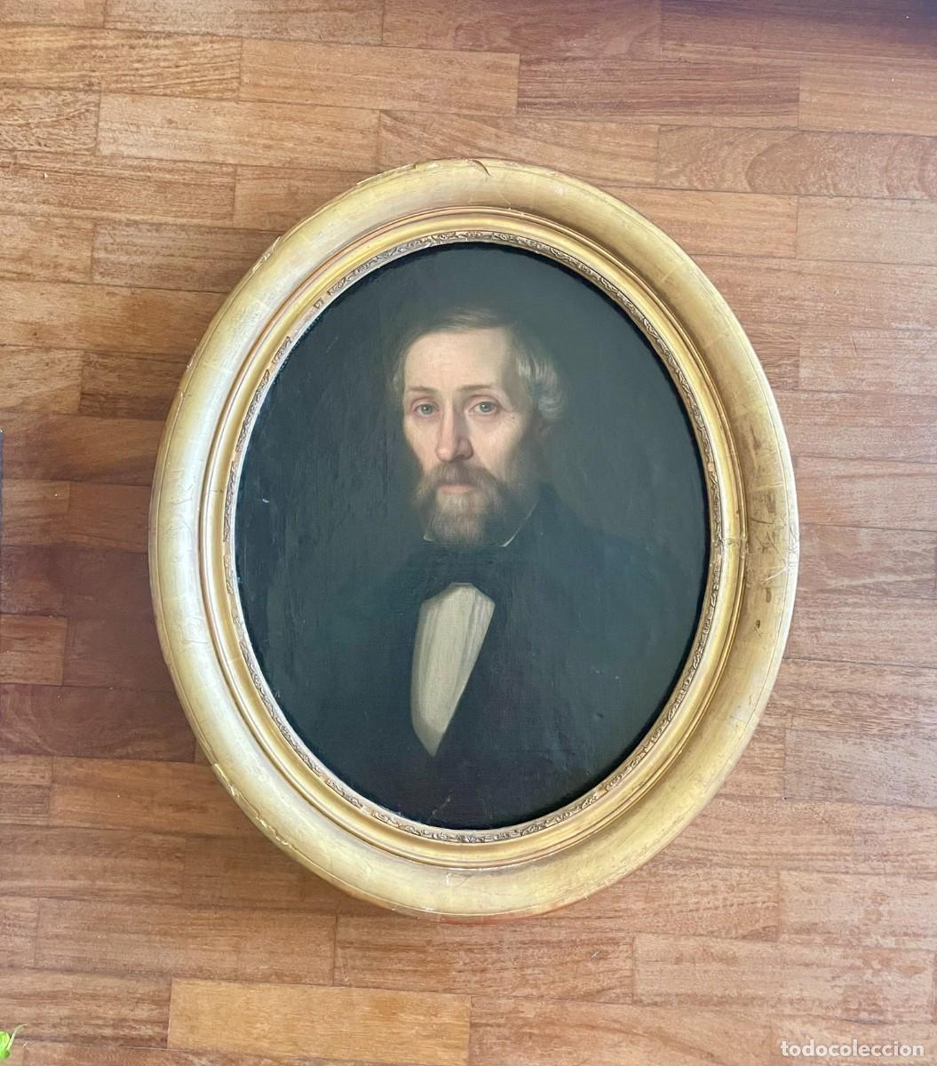 Arte: Retrato de caballero, 1861. &Oacute;leo sobre lienzo con marco dorado