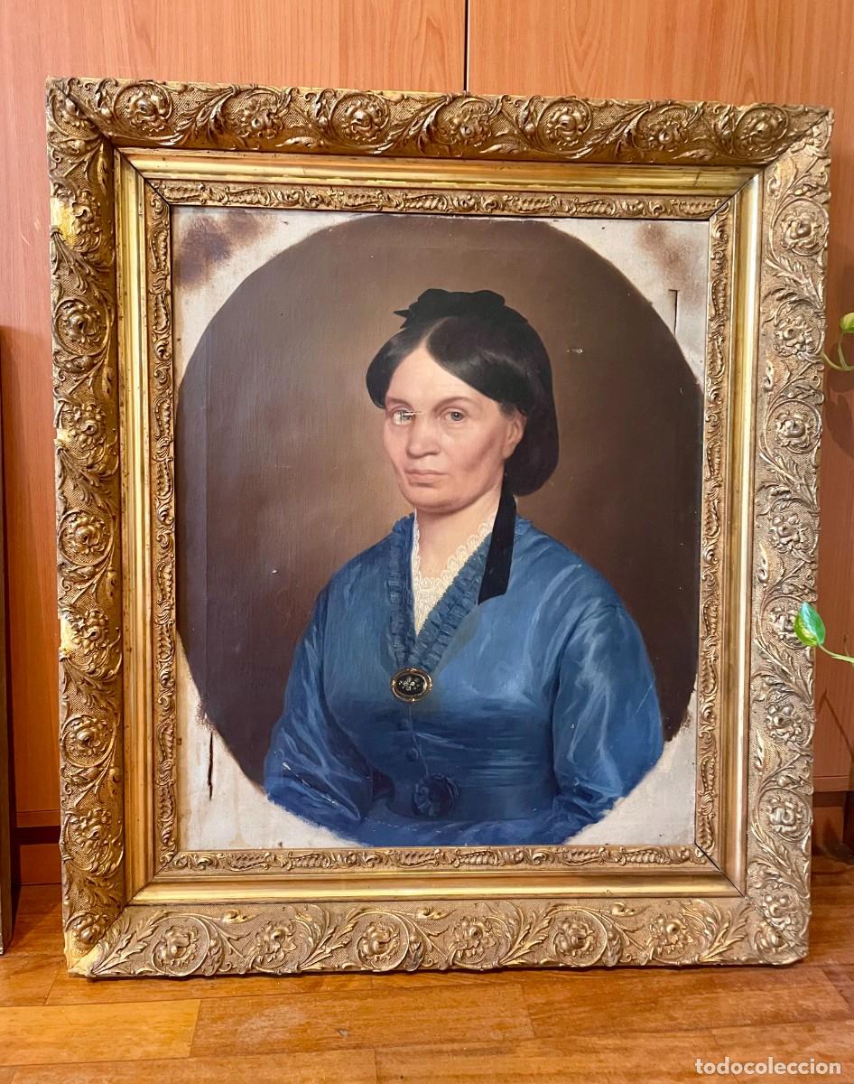 Arte: Retrato de dama, 1871. &Oacute;leo sobre lienzo con marco dorado