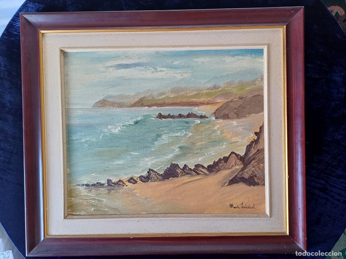 Arte: Mar&iacute;a Trinidad - Brumas del Norte y Oleaje Bravo - Marina Academicista Firmada