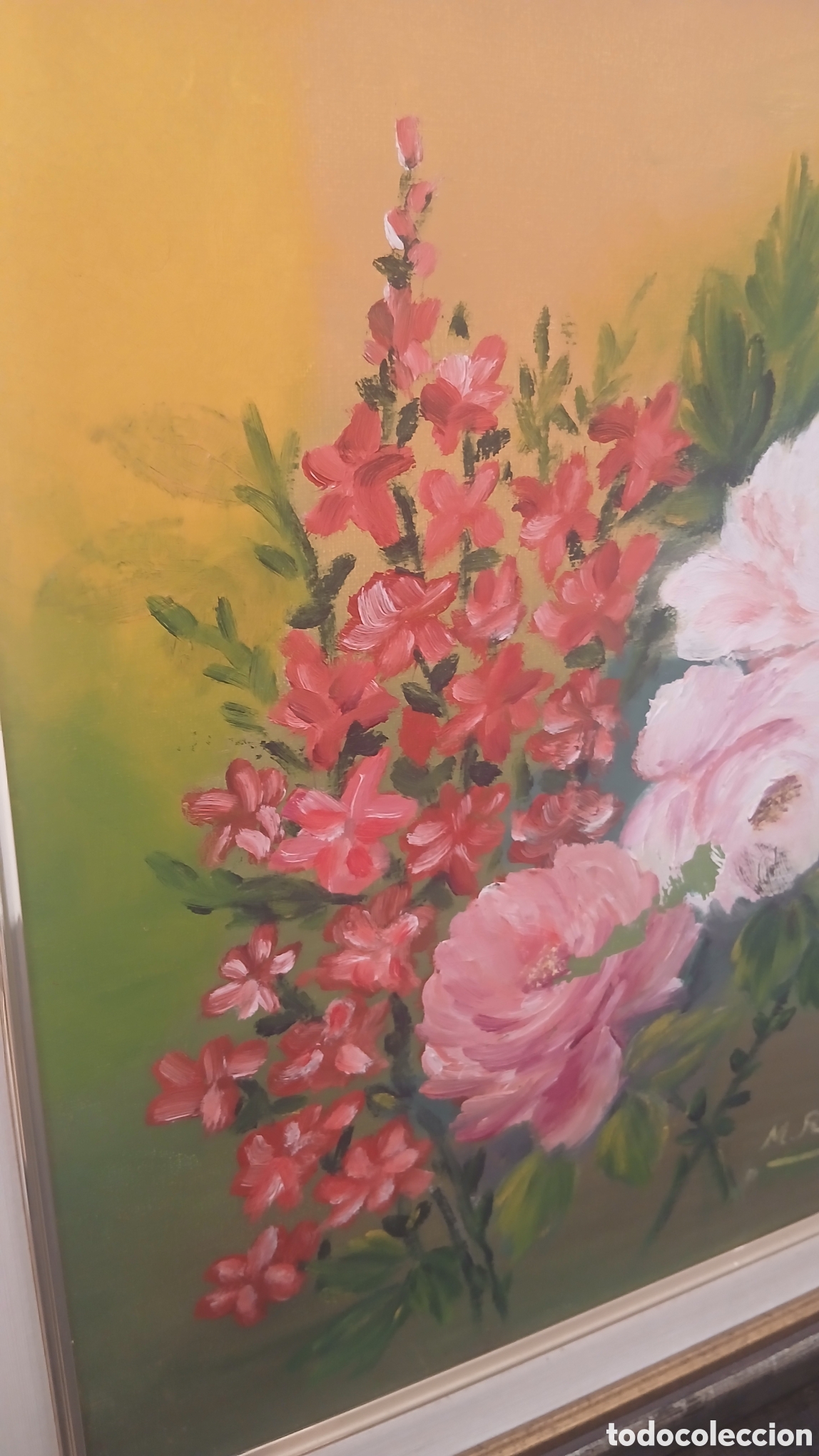Arte: Antigua cuadr&oacute; con firmada