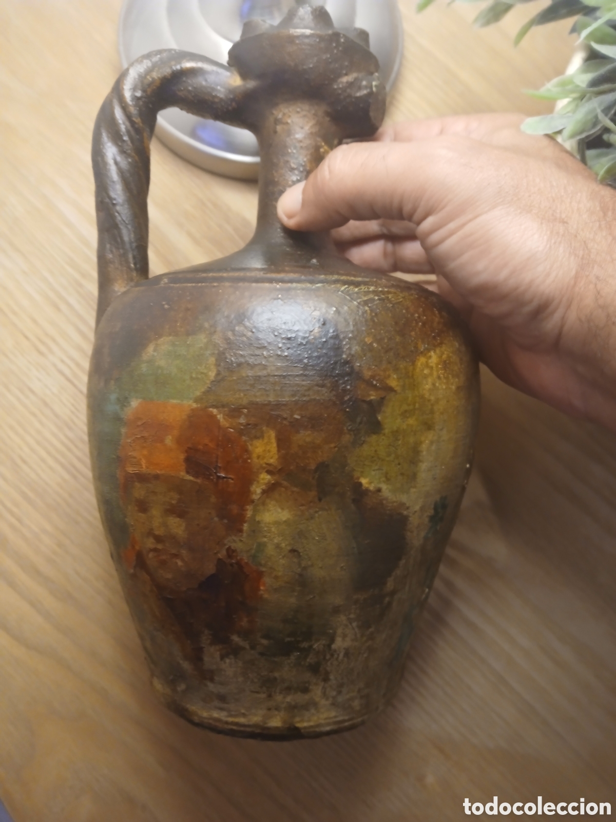 Arte: Jarron pintado antiguo sin firma aparente buena pintor tipo sorolla