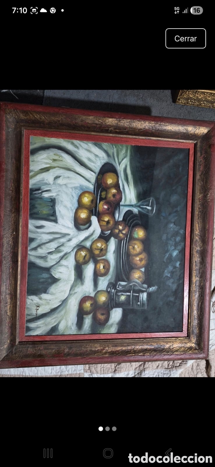 Arte: Cuadro bodeg&oacute;n de manzanas