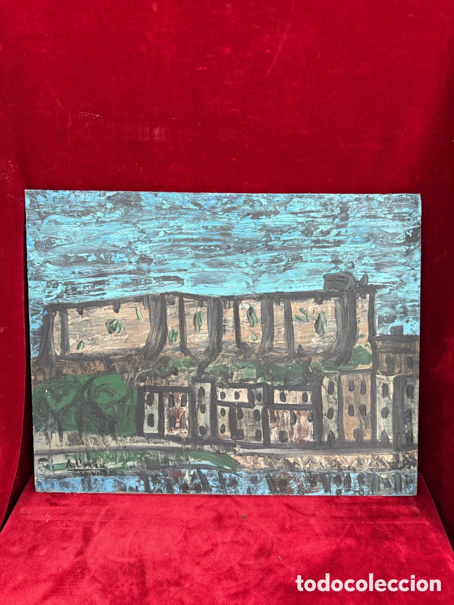 Arte: Antiguo cuadro,oleo sobre lienzo,estilo expresionista!