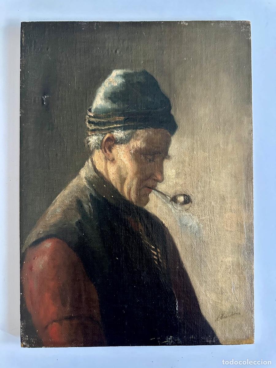 Arte: Cuadro Antiguo &Oacute;leo sobre Tabla - Retrato Holand&eacute;s Firmado