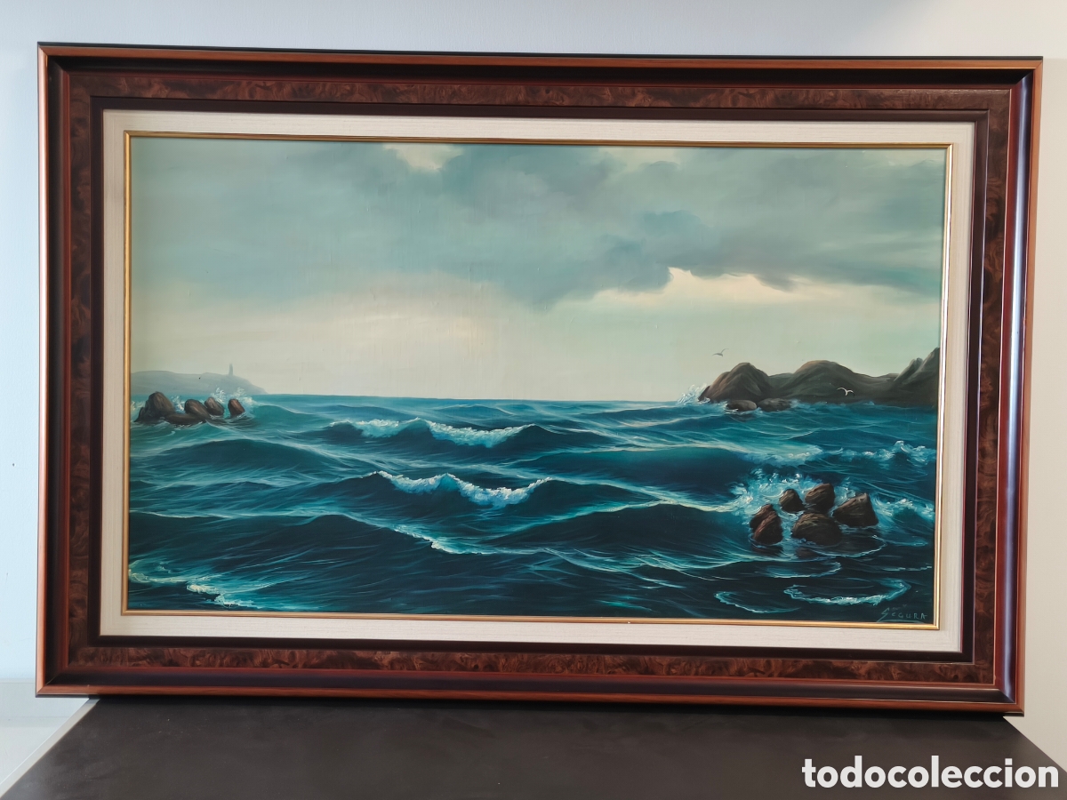 Arte: Cuadro al &oacute;leo Mar Tormentoso de Segura