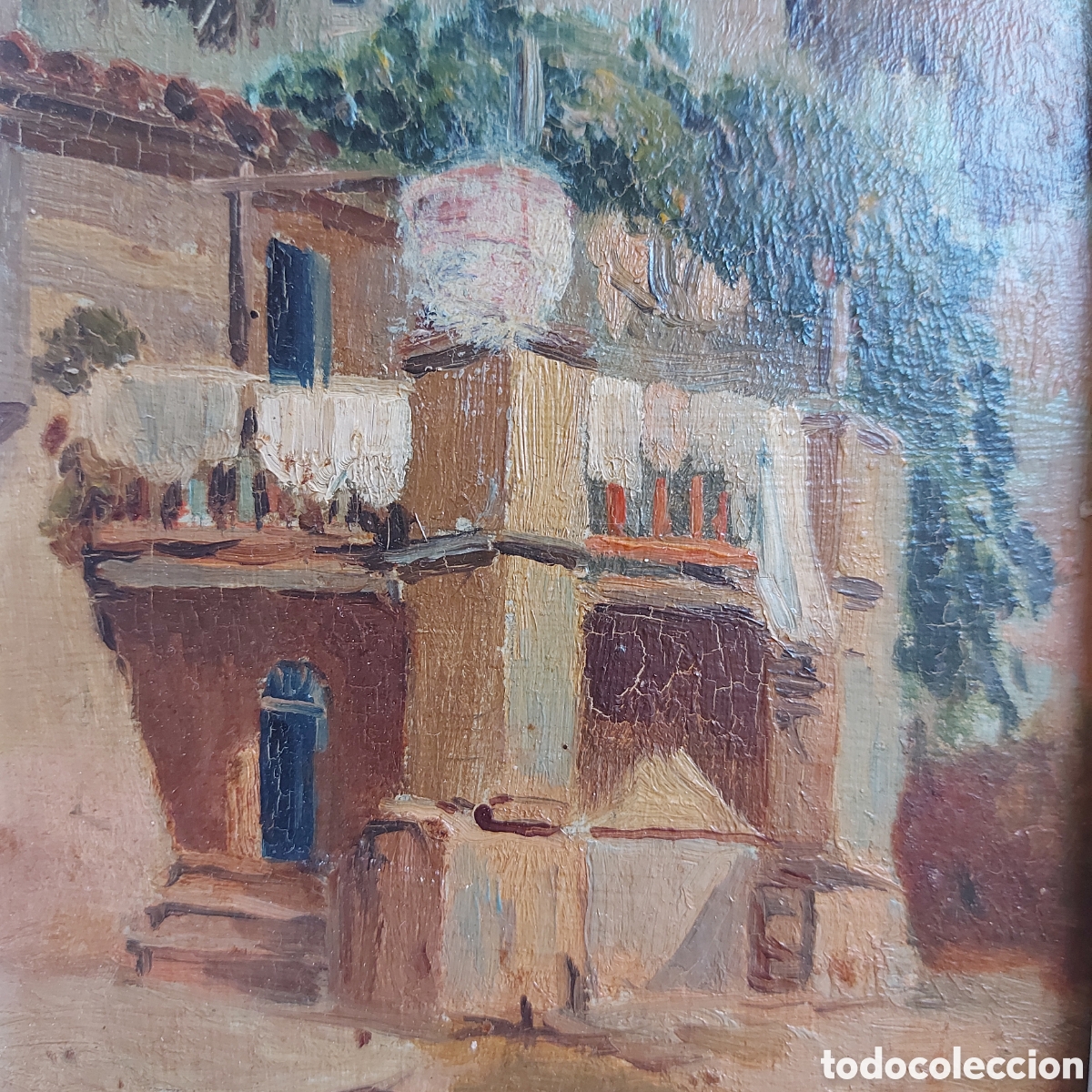 Arte: FELIPE MAYO &rdquo;APUNTE CASA RURAL&rdquo; OLEO EPOCA