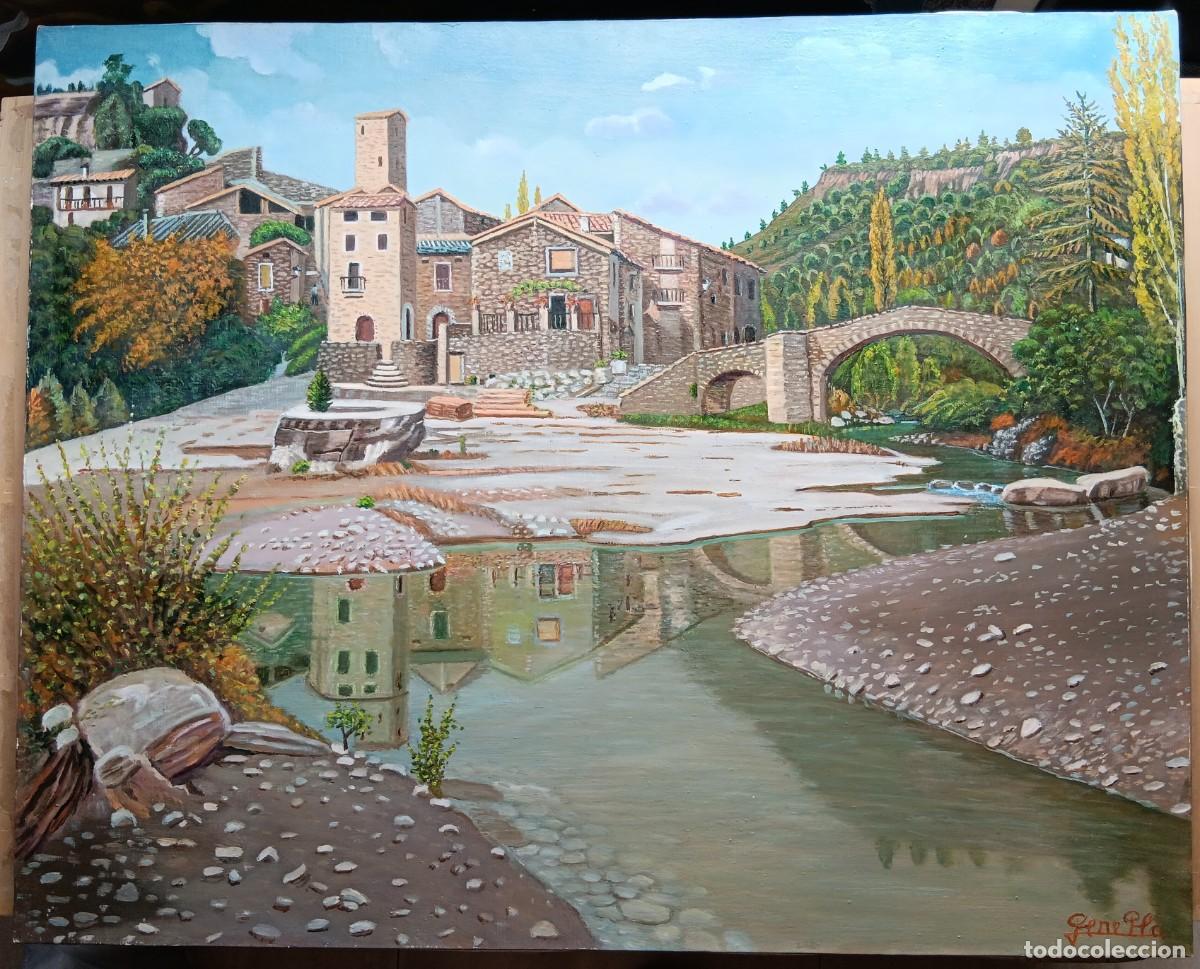 Arte: PERE PLA PAR&Eacute;S. &Oacute;LEO SOBRE TELA MONTADO EN BASTIDOR 81 X 65. MUNTANYANA, LA RIBAGOR&Ccedil;A. VER FOTOS.
