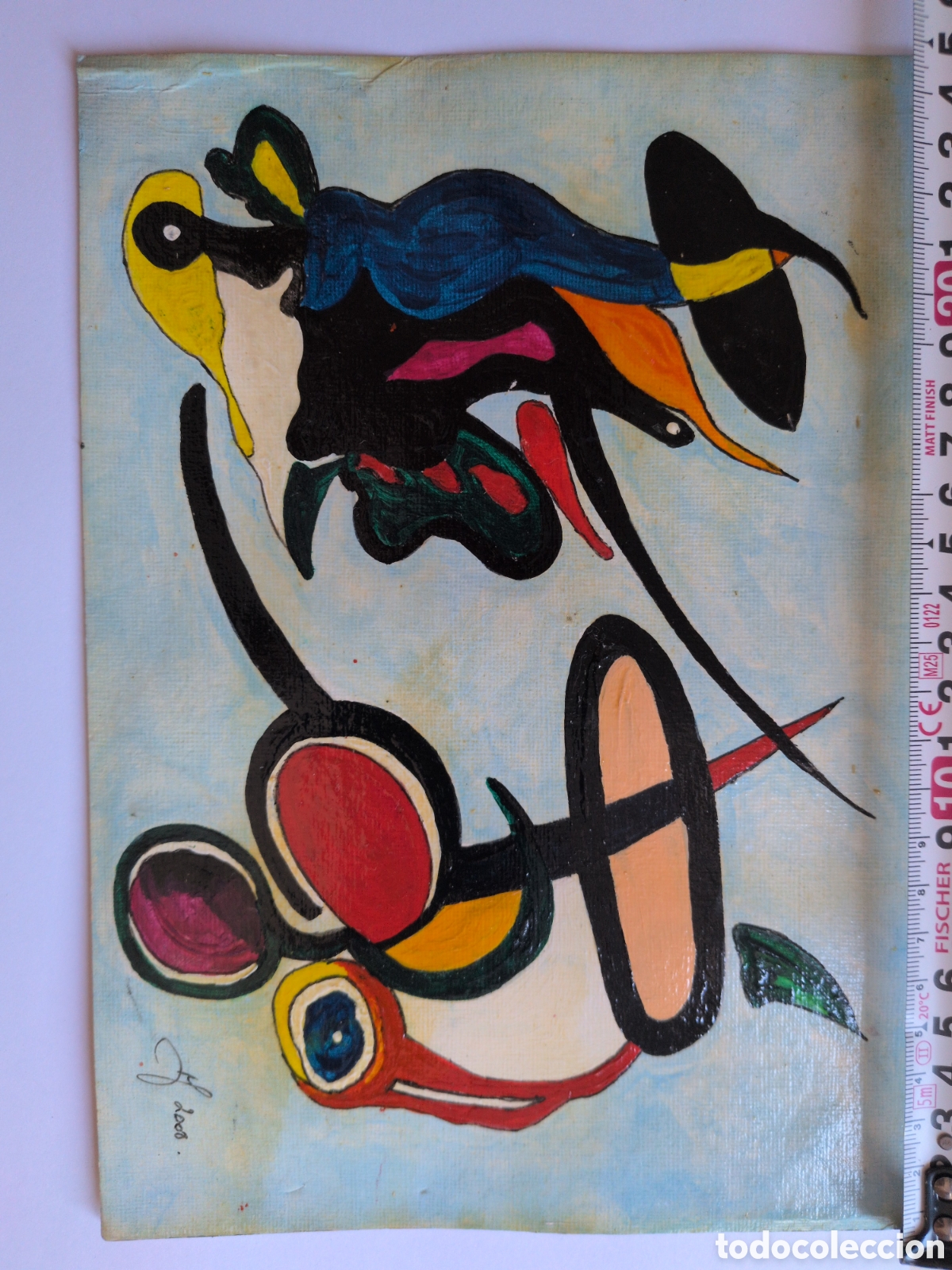 Arte: 3 laminas al oleo estilo Miro - Foto 6
