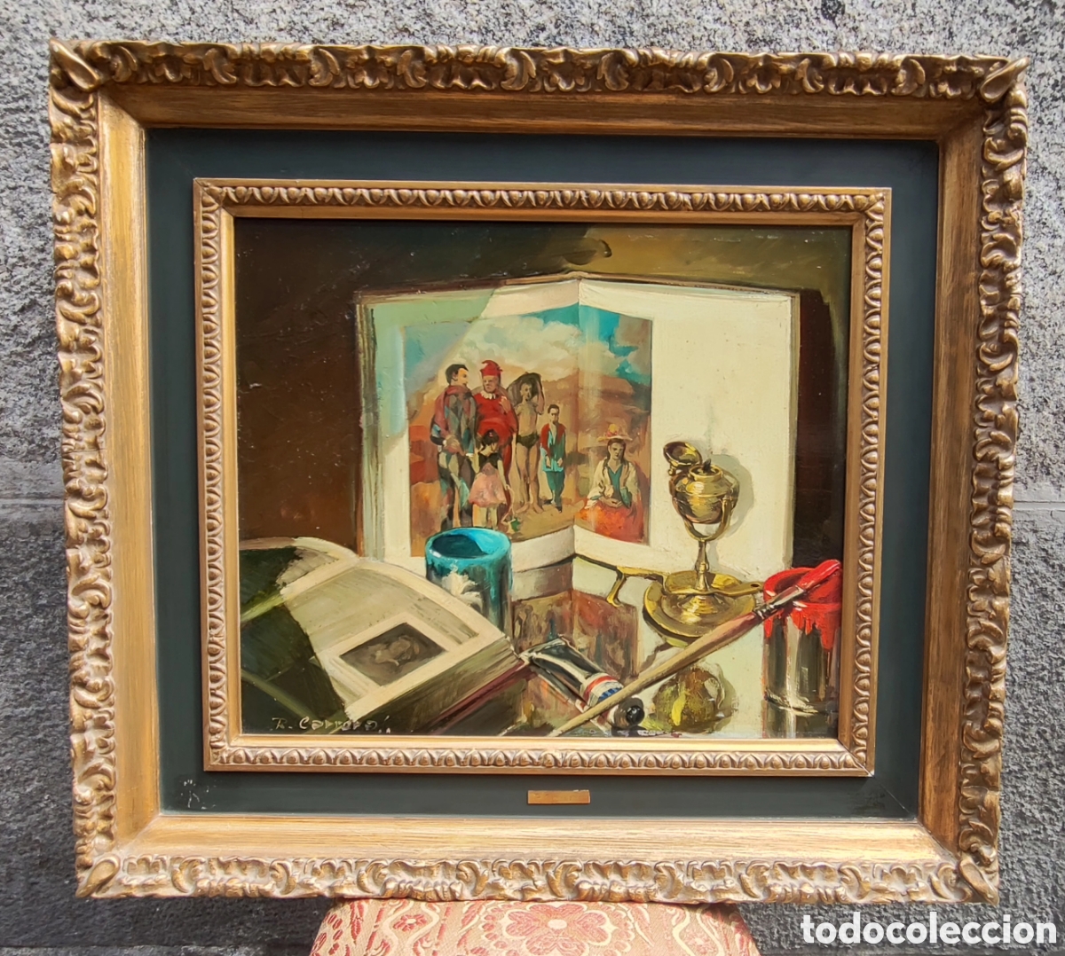 Arte: CARRERAS, Rafael; Homenaje a Picasso; &Oacute;leo sobre tabla