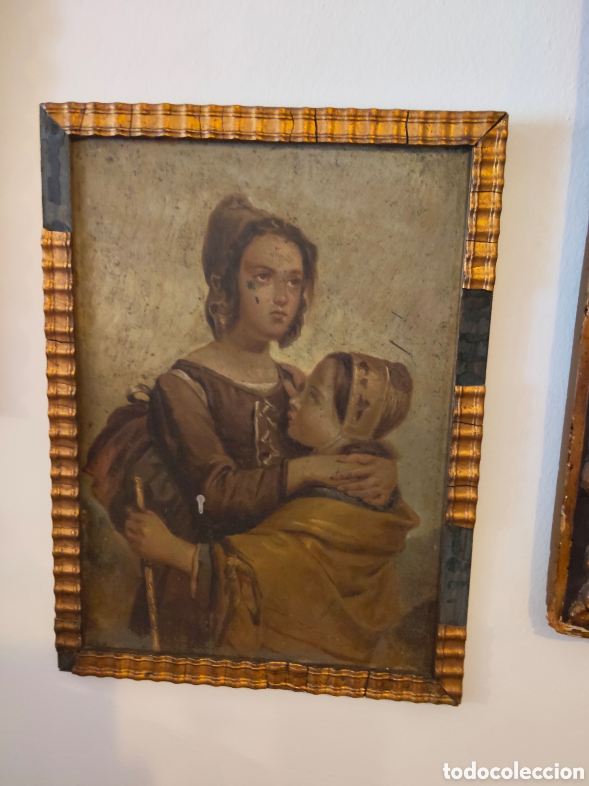 Arte: Reproducci&oacute;n o copia de &eacute;poca (siglo XIX) inspirada en el c&eacute;lebre cuadro &rdquo;El peque&ntilde;o vendedor de fru