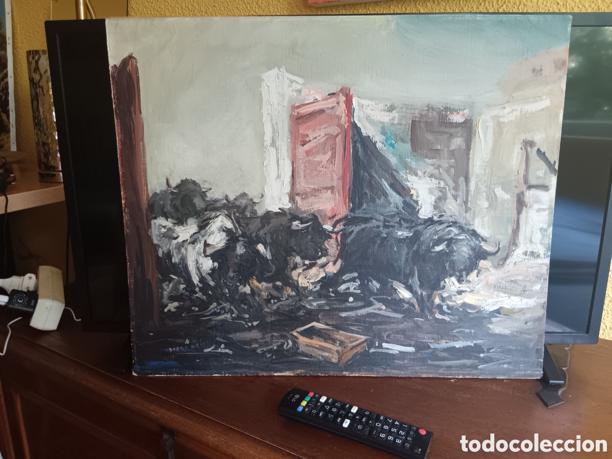 Arte: Cuadros oleo taurino Pedro Marroquin
