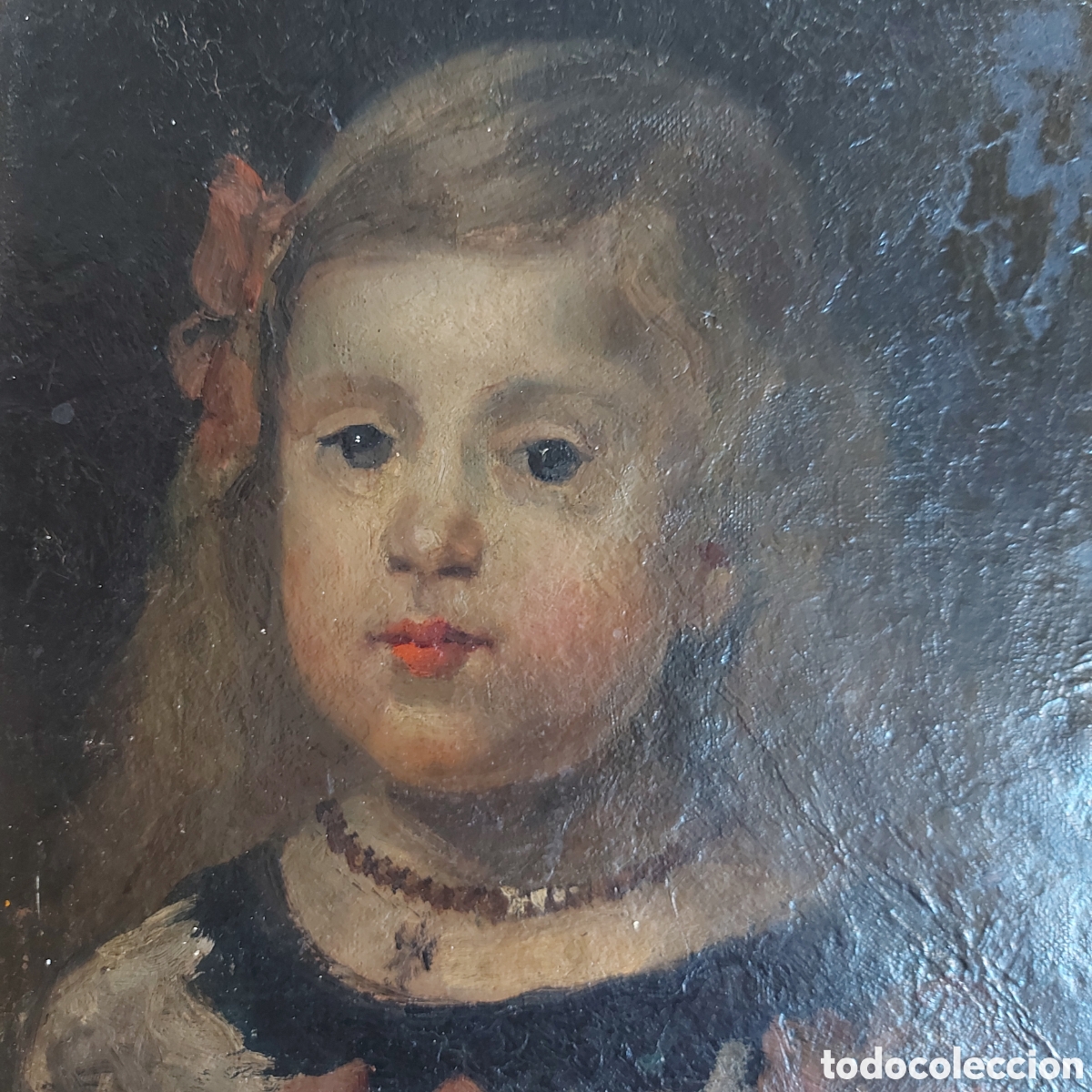 Kunst: &rdquo;RETRATO DE LA MENINA DE DIEGO VELAZQUEZ&rdquo; OLEO