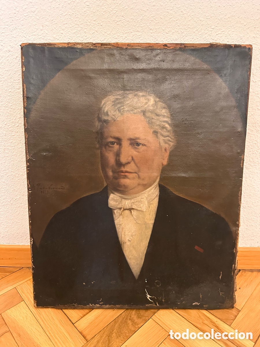 Arte: Retrato de caballero &ndash; A. Piot-Normand, 1877