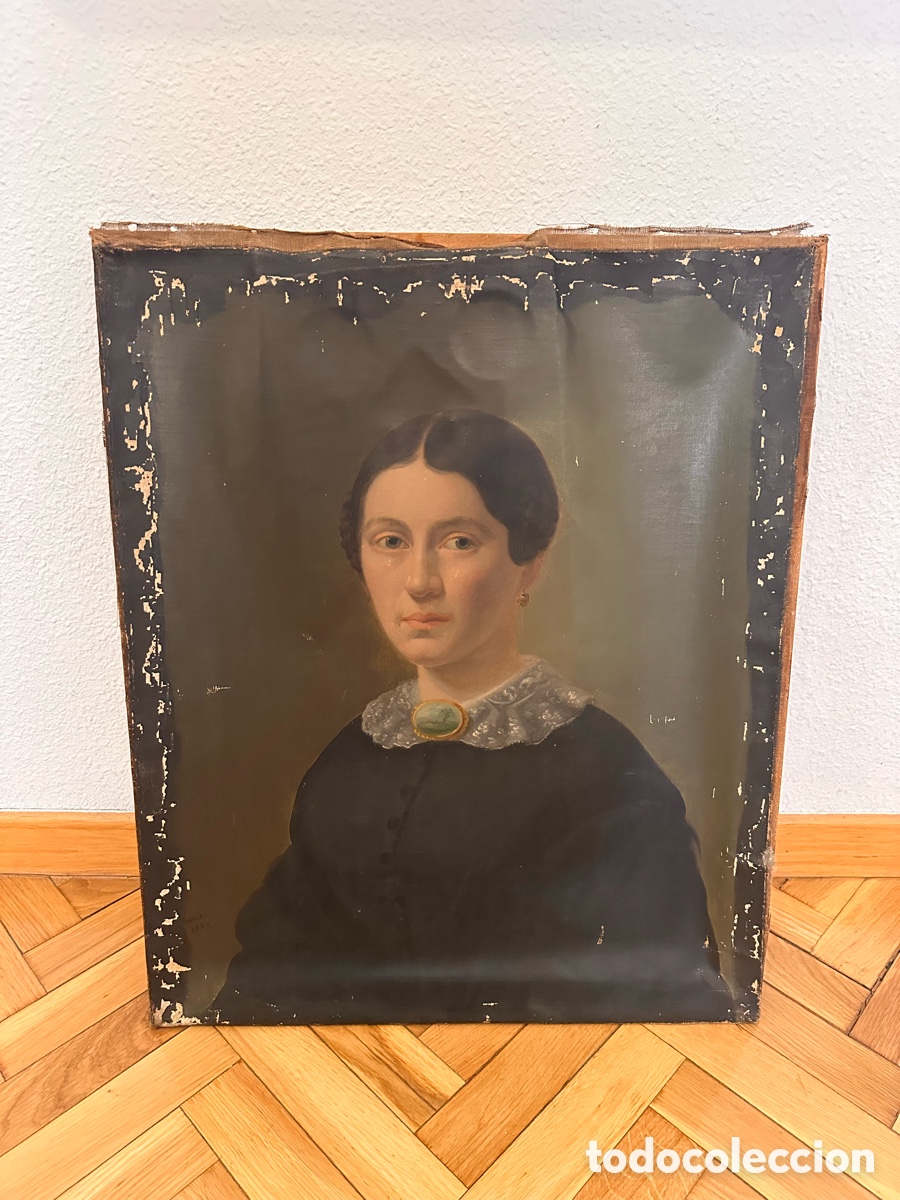 Arte: Retrato de dama &ndash; Cavalli, firmado y fechado 1857
