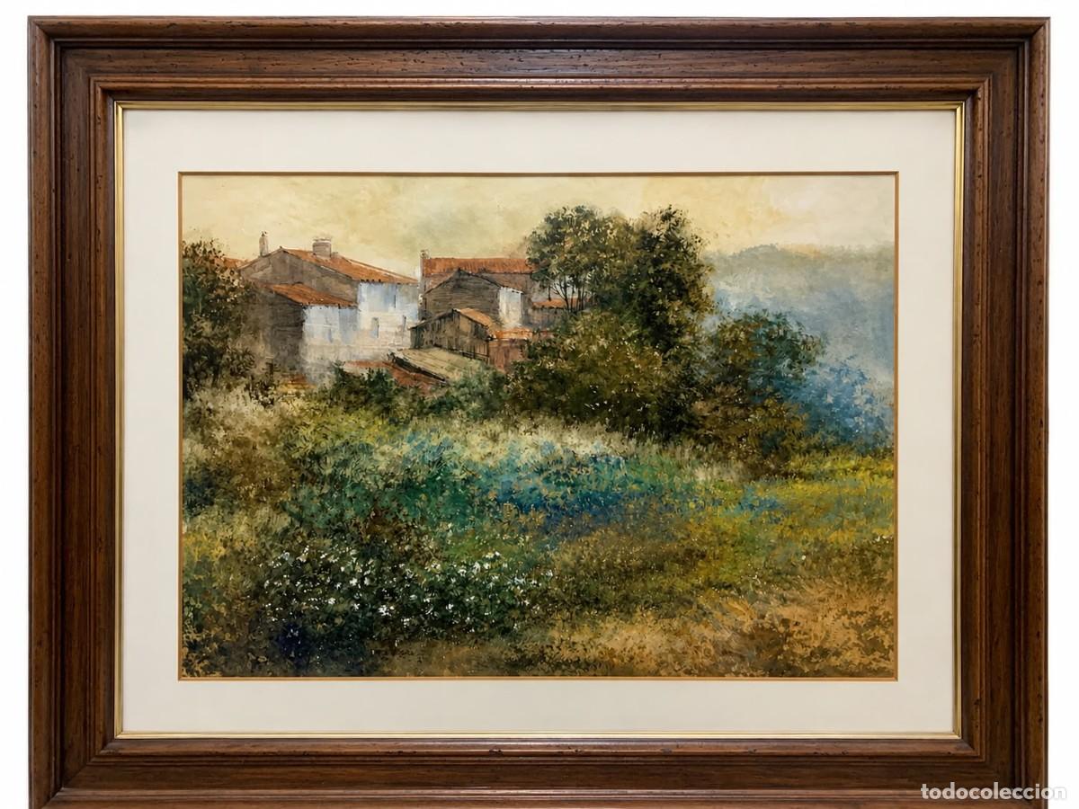 Arte: Pintura Ram&oacute;n de Capmany i de Montaner (1899-1992) - Paisaje con Barracas - &Oacute;leo sobre lienzo . Sin
