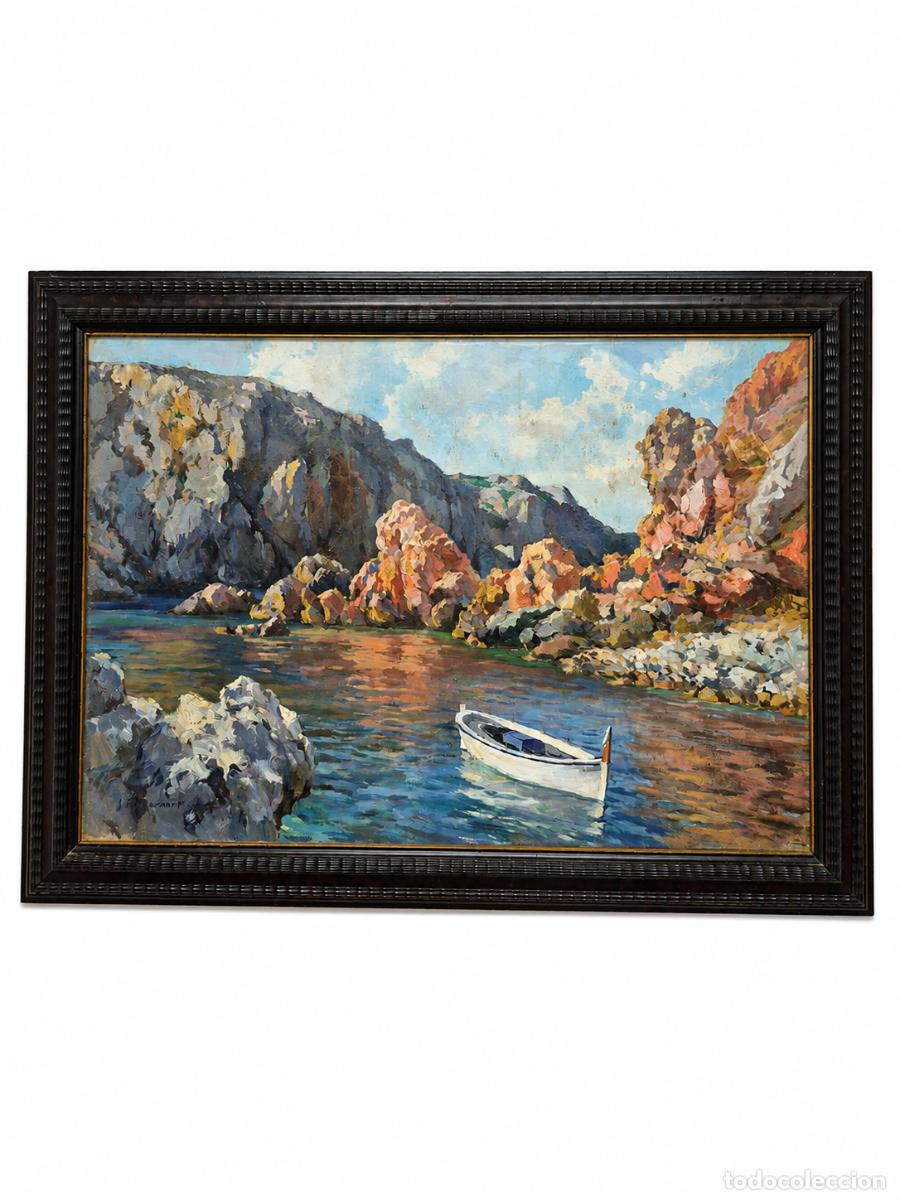 Arte: Josep Maria Mascort Galibern (Torroella de Montgri, 1890 - 1947) - Vista Costera, Costa Brava - &Oacute;leo