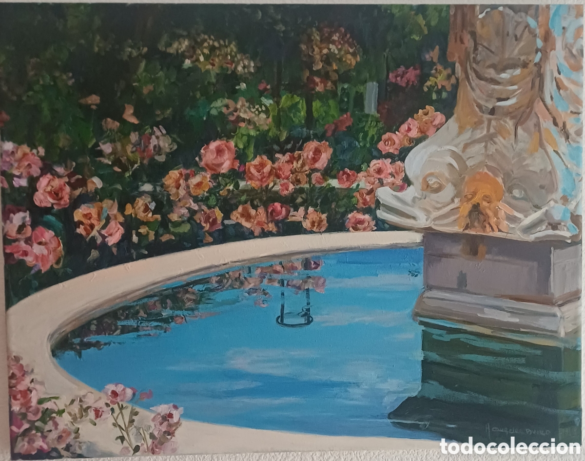 Arte: Reflejos del Retiro (La Rosaleda)&rdquo; Autora: Mar&iacute;a &Aacute;ngeles Bueno Campos T&eacute;cnica: &Oacute;leo sobre lienzo