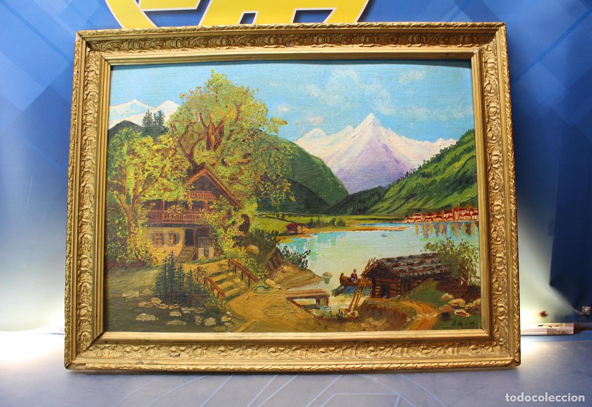 Arte: 11. &Oacute;leo sobre tabla. Paisaje alpino.