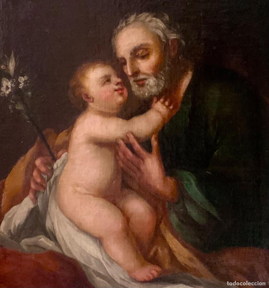 Arte: SAN JOS&Eacute; CON EL NI&Ntilde;O - ITALIA o ESPA&Ntilde;A (s.XVIII)