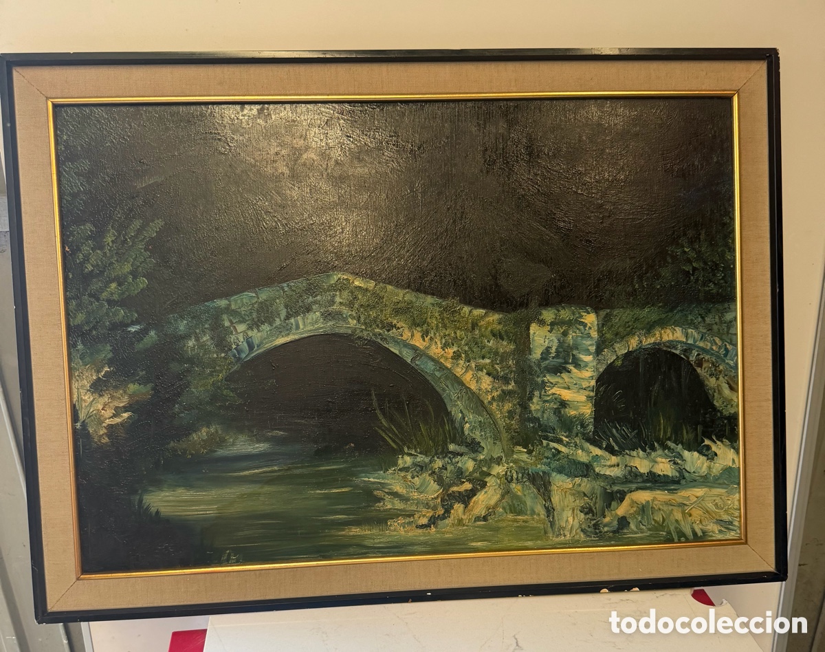 Arte: &Oacute;leo sobre tabla - Puente - F. Viota
