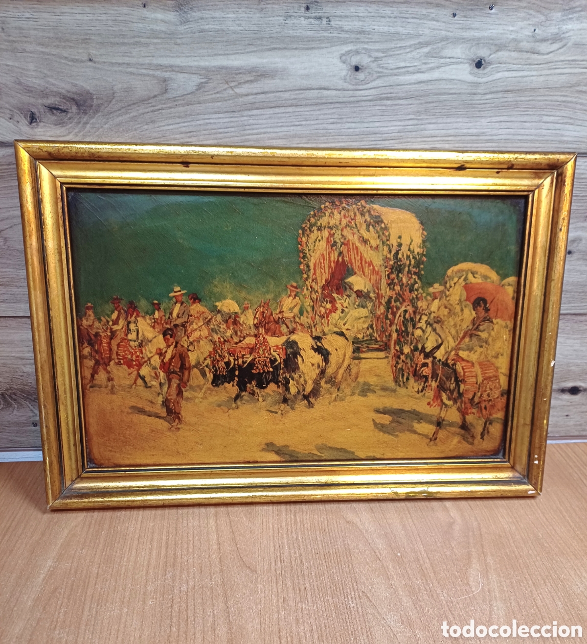 Arte: ANTIGUO OLEO SOBRE TABLA, ROMER&Iacute;A