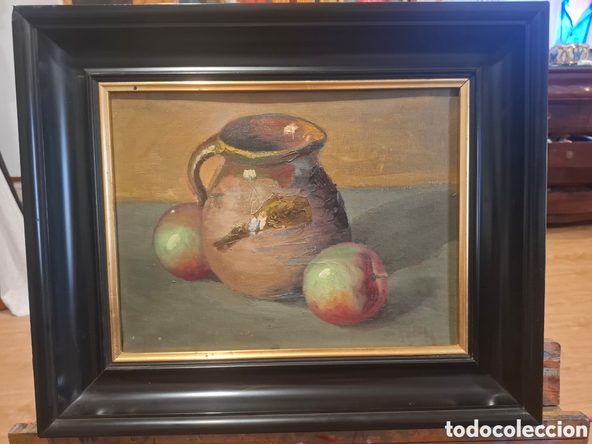 Arte: Oleo sobre lienzo bodegon de Manolo Daza 47x39