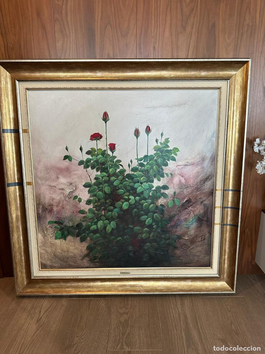Arte: Cuadro &oacute;leo sobre lienzo J.Gonz&aacute;lez - Rosal - 128 x 128 cm