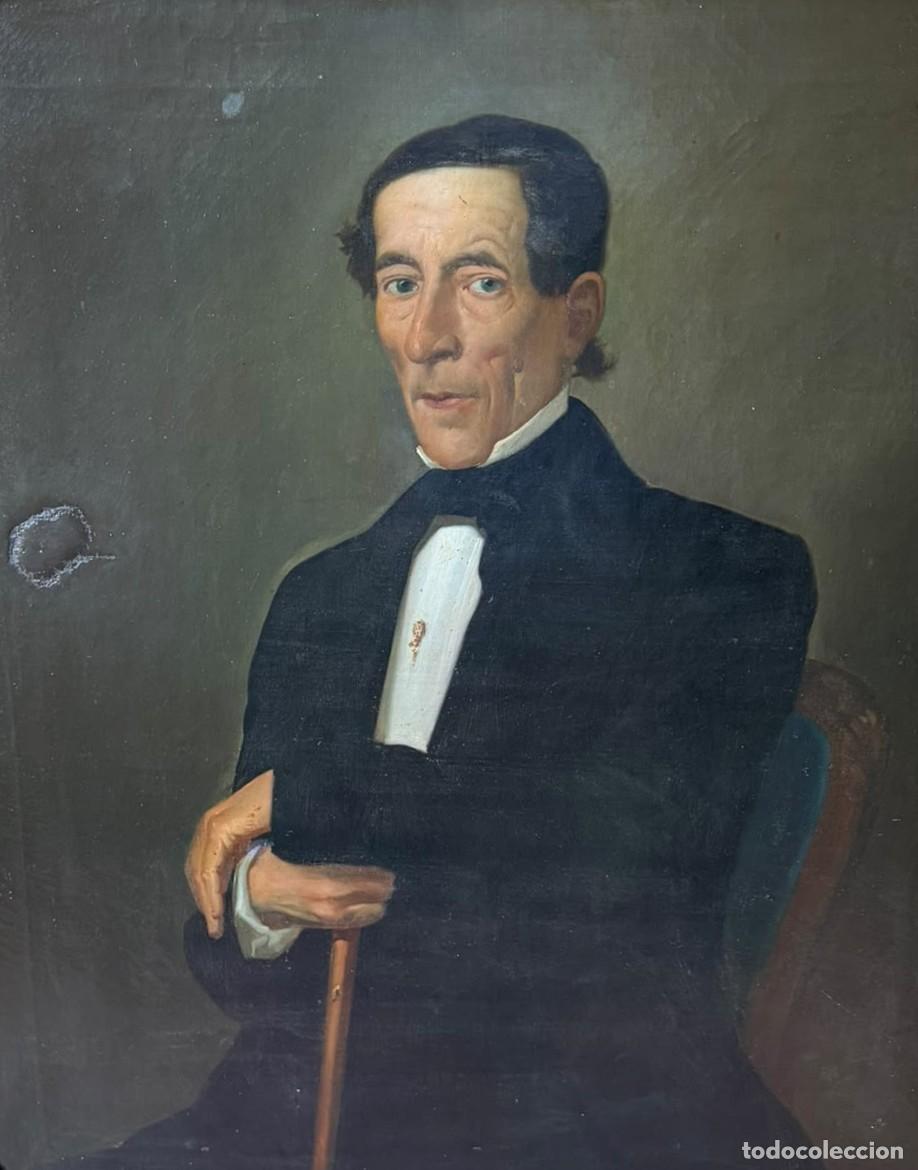 Arte: RETRATO BURGU&Eacute;S DE CABALLERO. AN&Oacute;NIMO. &Oacute;LEO SOBRE LIENZO. ESPA&Ntilde;A. FINALES DEL SIGLO XIX.