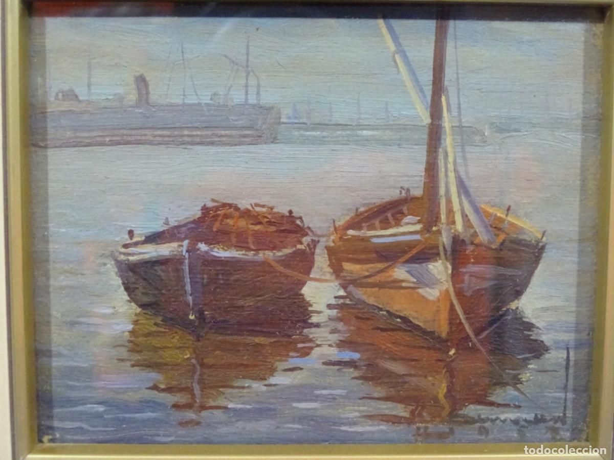 Arte: &Oacute;LEO SOBRE TABLA ESCUELA CATALANA DE FIRMA ILEGIBLE. 1948