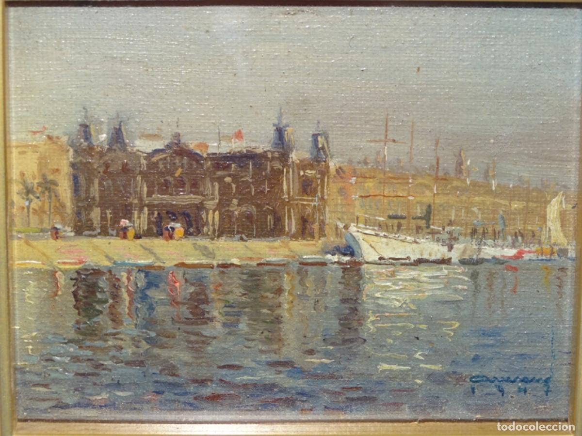 Arte: &Oacute;LEO SOBRE TABLA ESCUELA CATALANA DE FIRMA ILEGIBLE. 1948