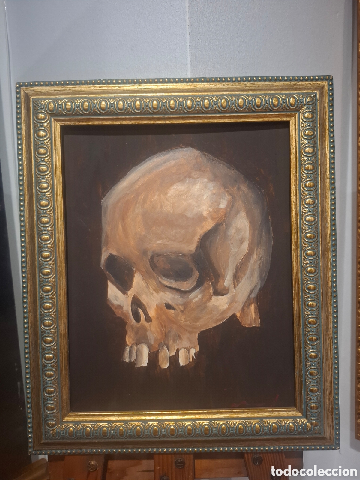 Arte: Cuadro al oleo carabela 38x32