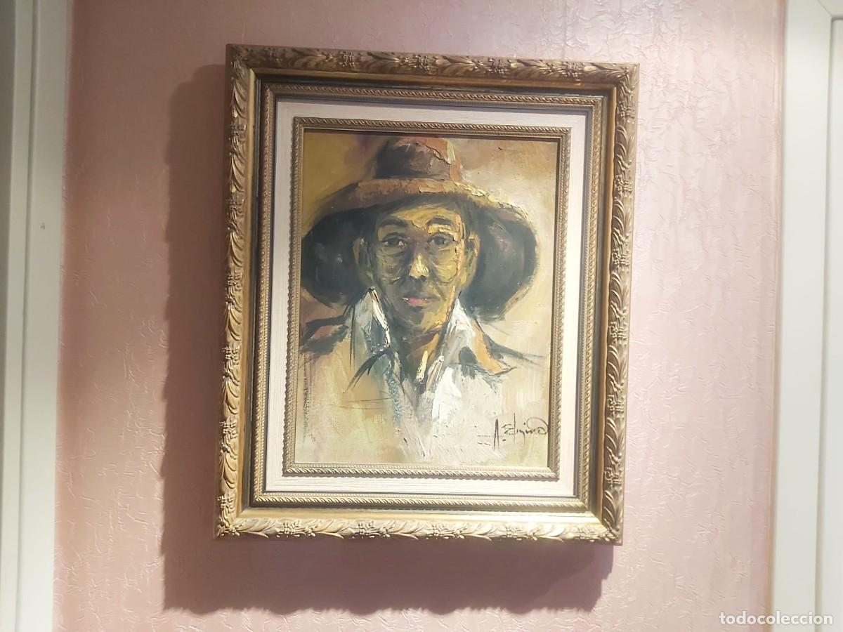 Arte: &Oacute;leo sobre Lienzo Estilo Costumbrista firmado A. El&iacute;as