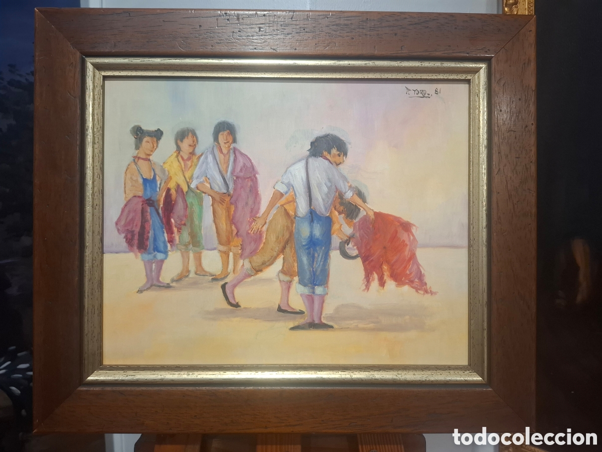Arte: Oleo sobre tabla de paco toro 44x37