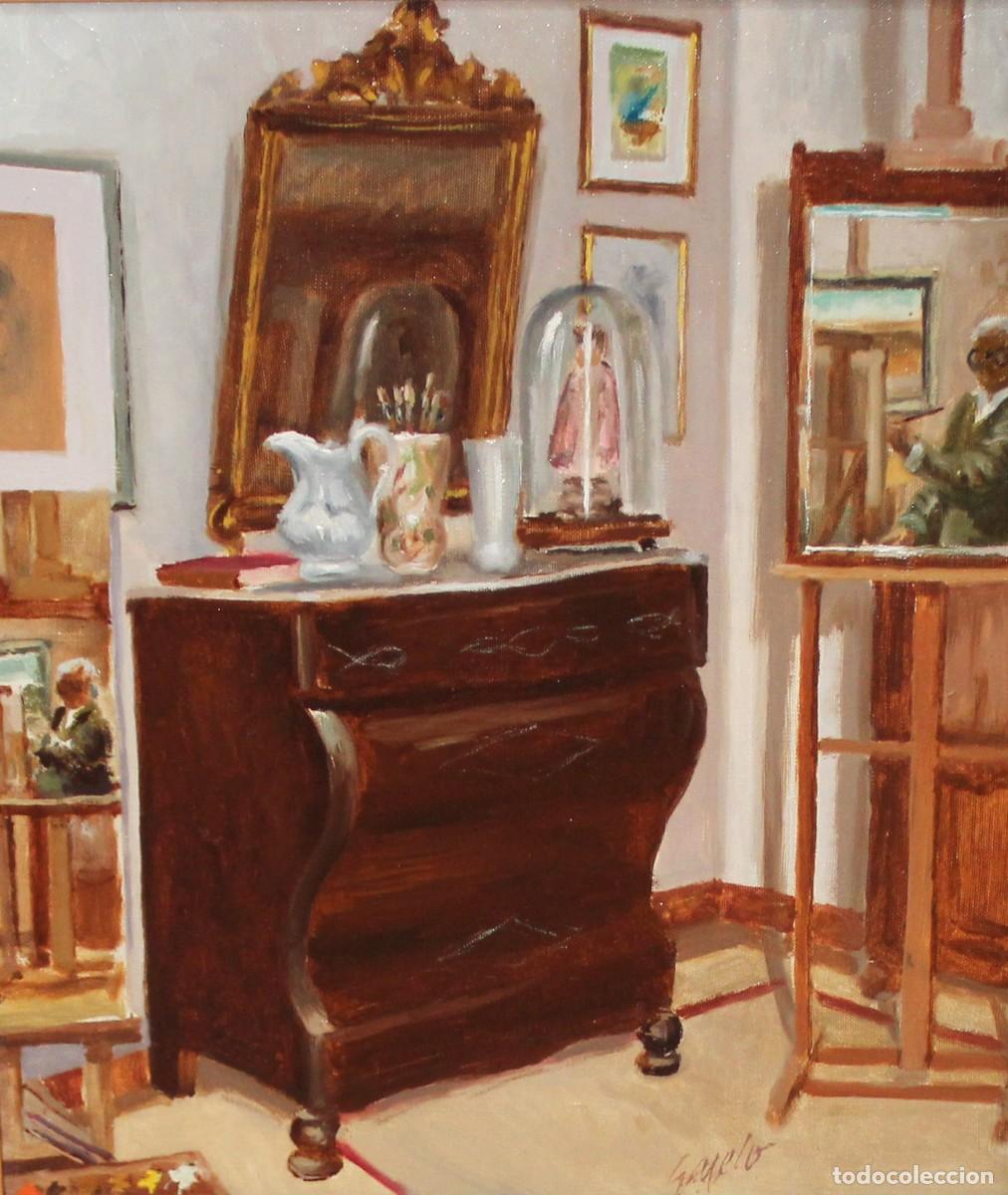Arte: ESCUELA VALENCIANA (SIGLO XX) OLEO SOBRE TELA DE AUTOR DESCONOCIDO. EL RINCON DEL ARTISTA