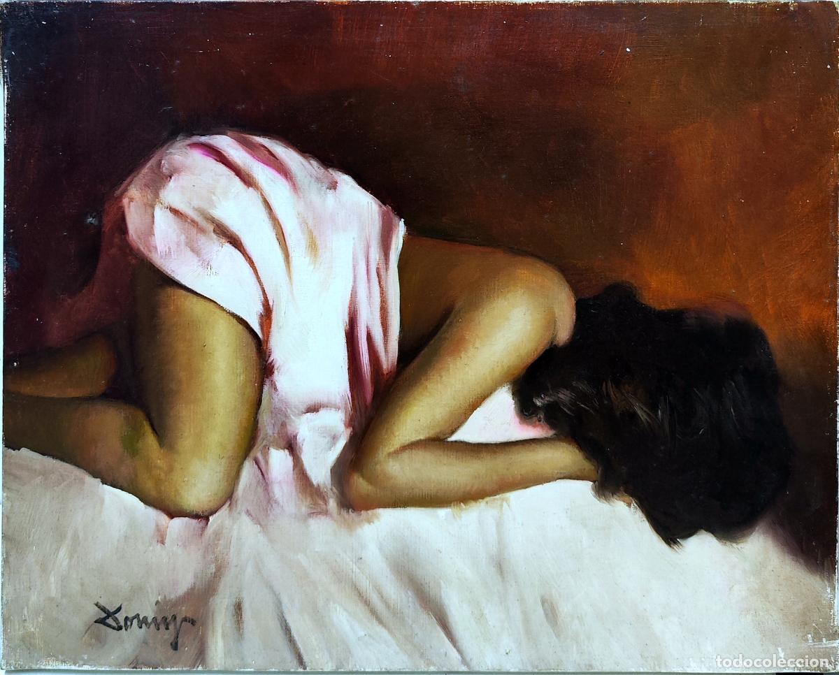 Arte: &Oacute;leo de Domingo &Aacute;lvarez G&oacute;mez. Figura femenina. 41 x 33 cm